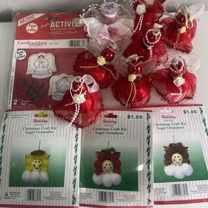 Vintage Angel Christmas Holiday Ornaments & Craft Kits Candlewicking Stitchery
